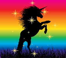 Rainbow w/ Unicorn 20 Oz Sublimation Transfer