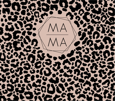 "Mama" - Tan & Black Cheetah Pattern - 20 Oz Sublimation Transfer