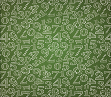 School Chalkboard - Numbers - Green & White 20 Oz Sublimation Transfer