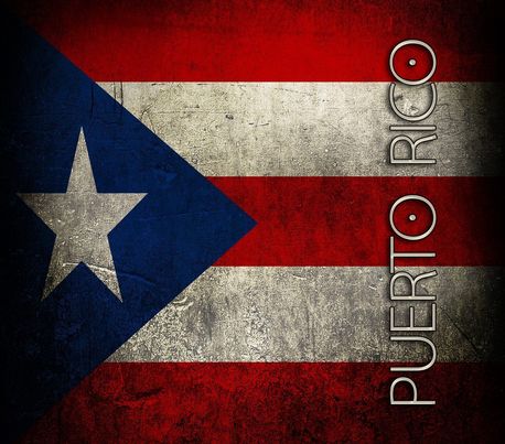 "Puerto Rico" - Red, White, & Blue Flag - 20 Oz Sublimation Transfer