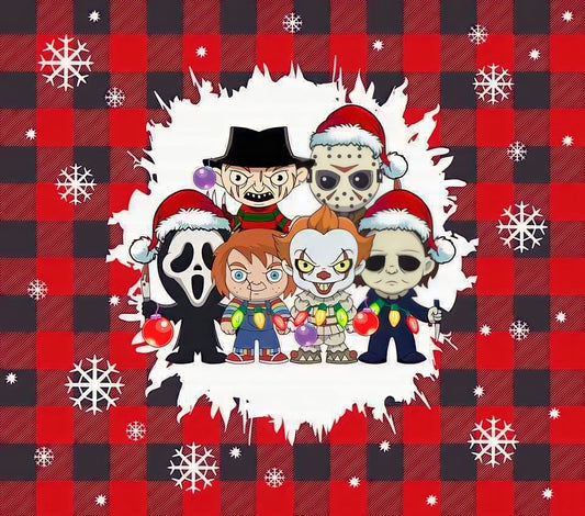Horror Christmas Characters  - 20 Oz Sublimation Transfer