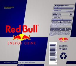 Red Bull - 20 Oz Printed Sublimation Transfer