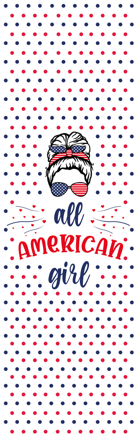 Fourth Of July All American Girl - Permanent Vinyl Pen Wrap