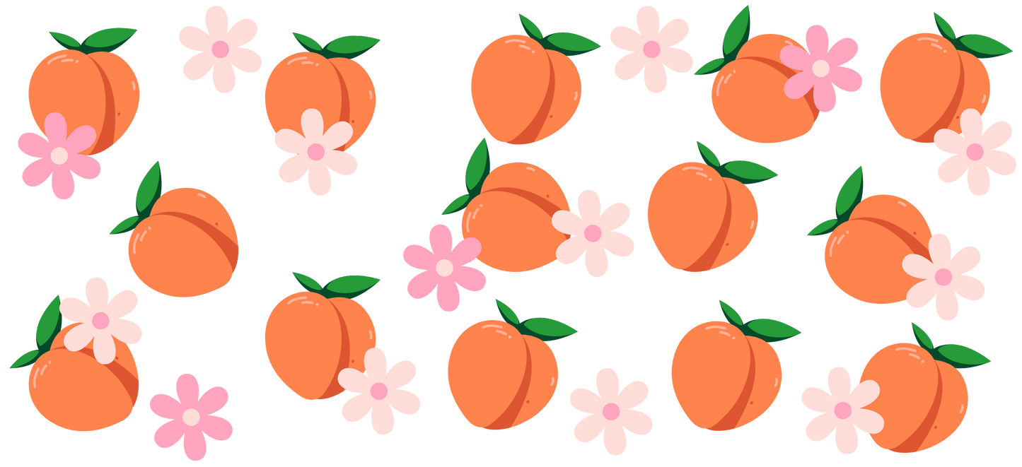Floral Peach - 16 oz Libby Vinyl Wrap