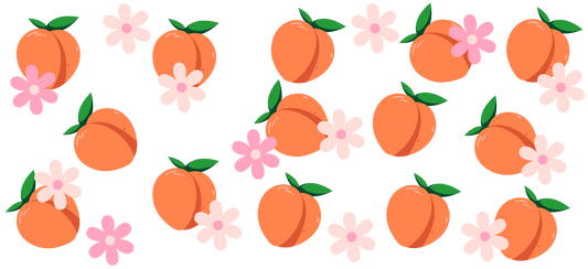 Floral Peach - 16 oz Libby Vinyl Wrap