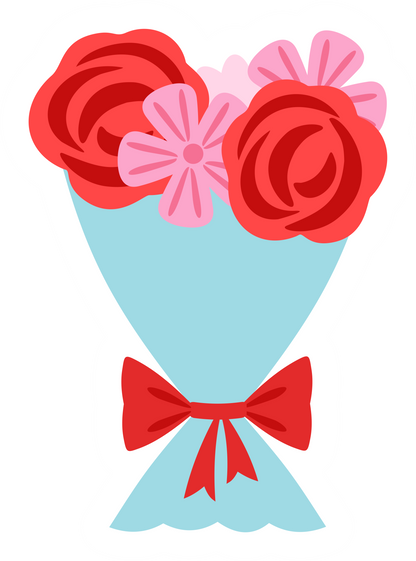 Gnomes, Banquets, Handmade With Love Valentines Stickers - Waterproof Sticker Sheet