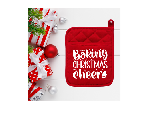 Christmas Gift Baking Potholder "Baking Christmas Cheer"