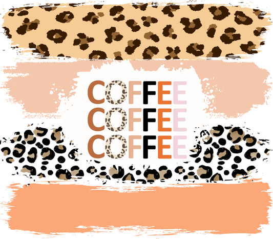 Leopard Coffee Coffee Coffee- 20 Oz Sublimation Transfer