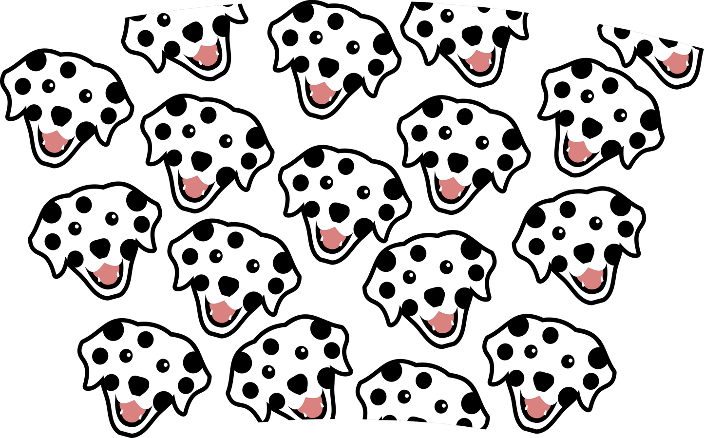 Animal Dog Dalmation NO HOLE - 24 Oz cold cup UV DTF Wrap