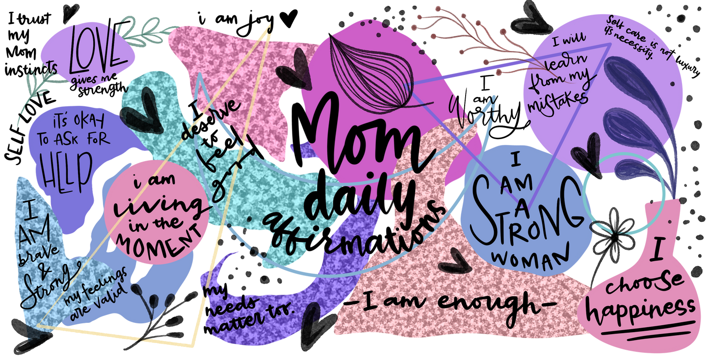 Mom Daily Affirmations - 16 Oz Libby Sublimation Transfers