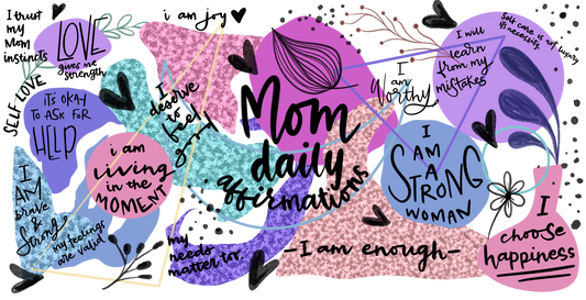 Mom Daily Affirmations - 16 Oz Libby Sublimation Transfers