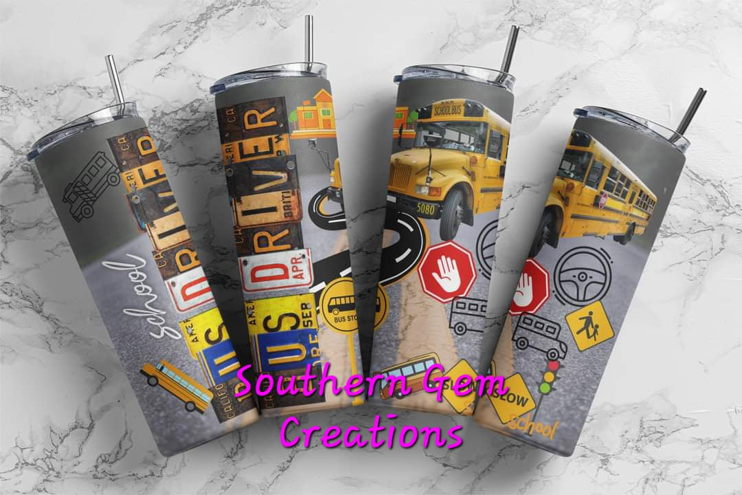 School Bus Driver - 20 oz Sublimation Tumbler