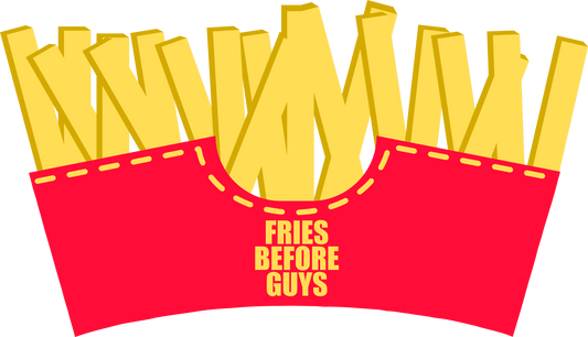 Fries Before Guys NO HOLE - 24 Oz cold cup UV DTF Wrap