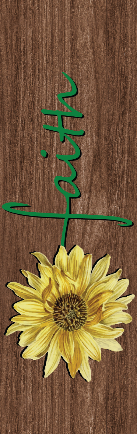 Permanent Vnyl Pen Wrap FAITH Sunflower