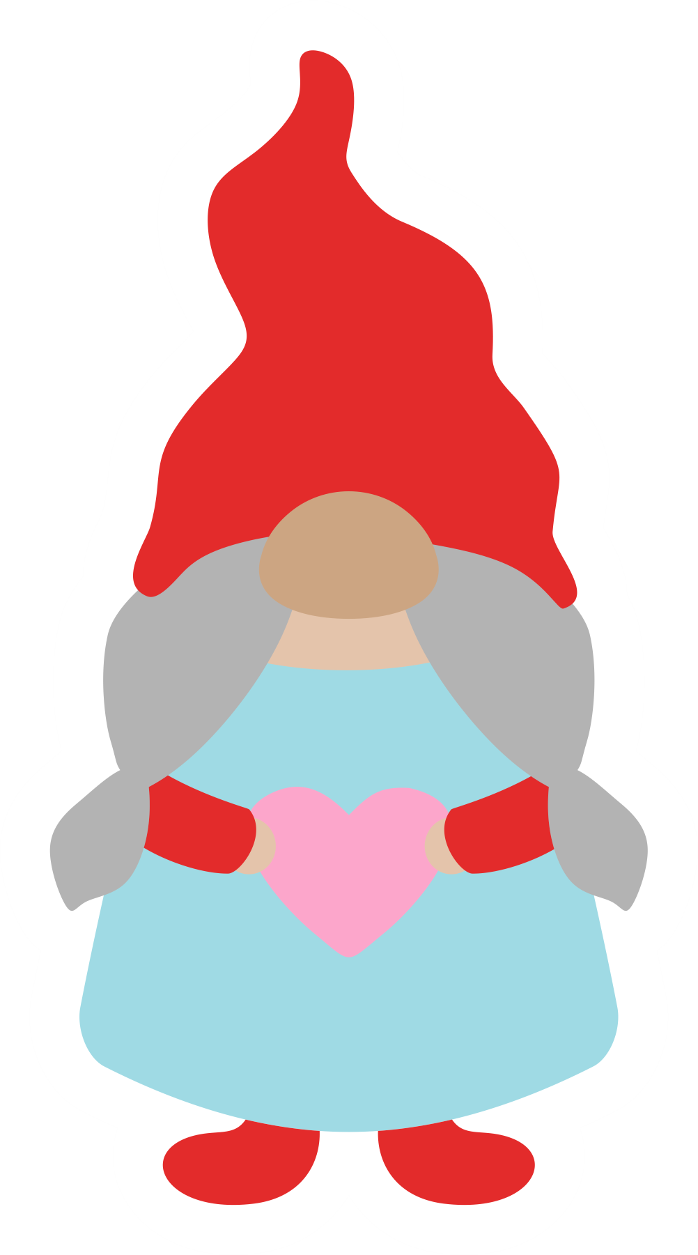 Gnomes, Banquets, Handmade With Love Valentines Stickers - Waterproof Sticker Sheet