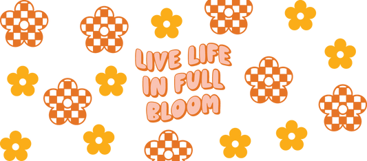 Live Life In Full Bloom - 16 oz Libby Vinyl Wrap