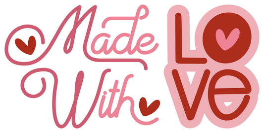 Made With Love Valentines - Waterproof Sticker Sheet