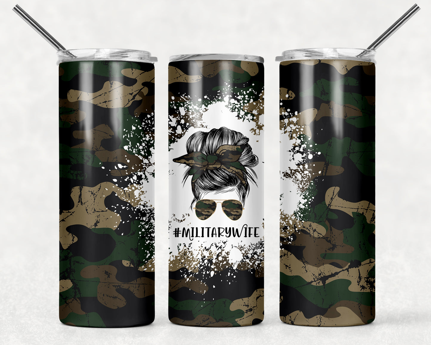 Military Wife Life - 20 Oz Sublimation Tumbler