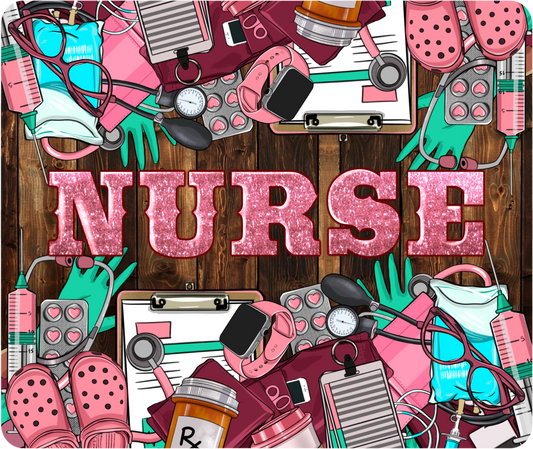 Pink Nurse - Mousepad Sublimation Transfer
