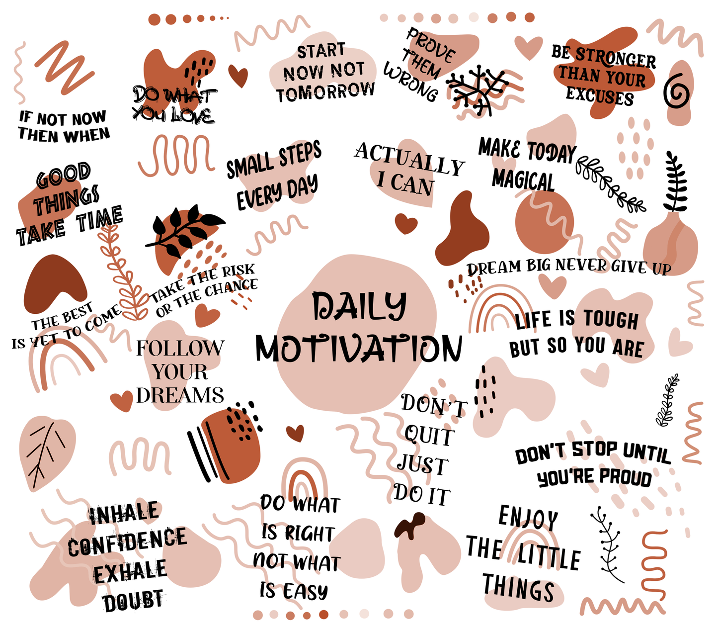 Daily Motivation - 20 Oz Sublimation Transfer