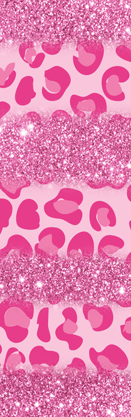Pink Leopard Glitter Look - Permanent Vinyl Pen Wrap