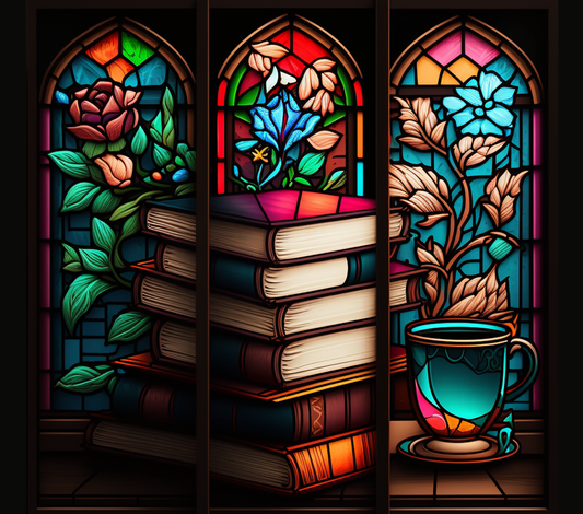 Stained Glass Books - 20 Oz Printed Sublimation Transfer
