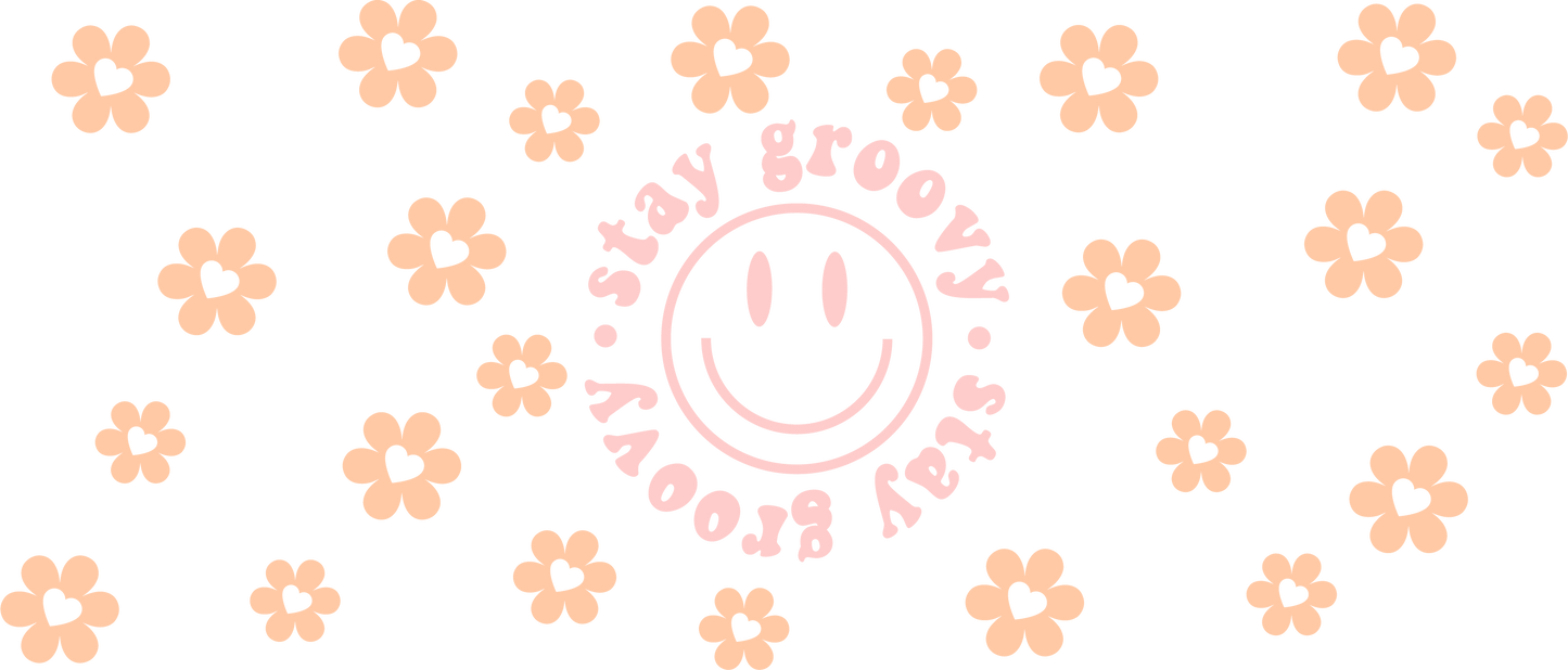 Floral Stay Groovy - 16 oz Libby Vinyl Wrap
