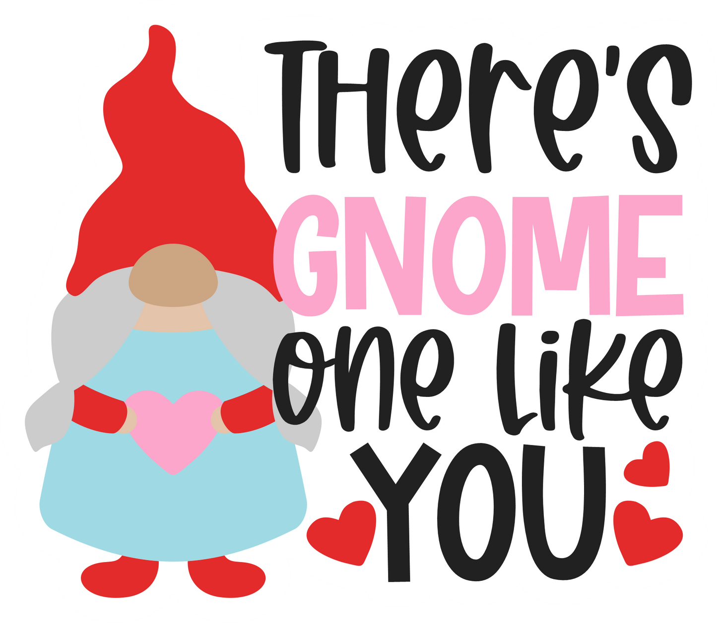 Gnomes, Banquets, Handmade With Love Valentines Stickers - Waterproof Sticker Sheet