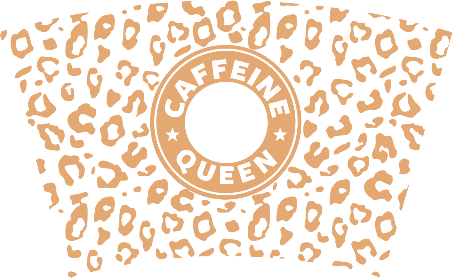 Caffeine Queen HOLE - 24 Oz cold cup UV DTF Wrap