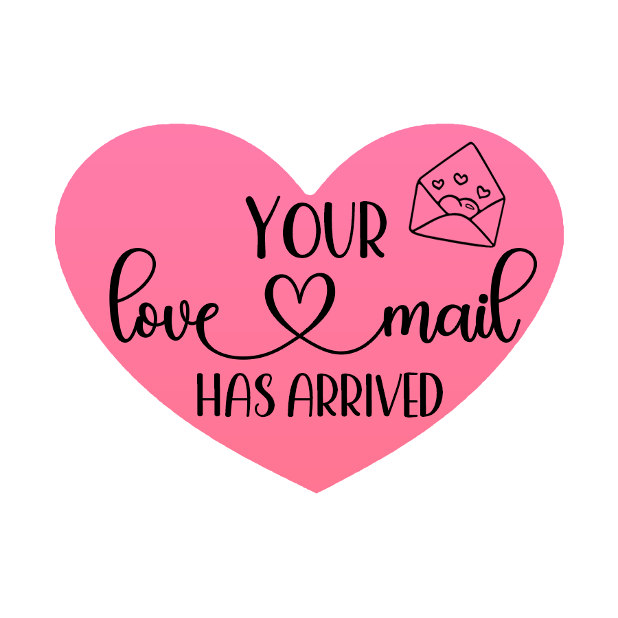 Your Love Mail Has Arrived Valentines Stickers - Waterproof Sticker Sheet