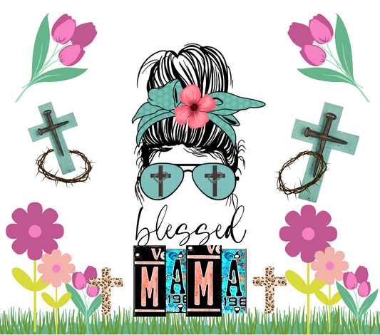 Easter Blessed MAMA- Sublimation 20 oz tumbler