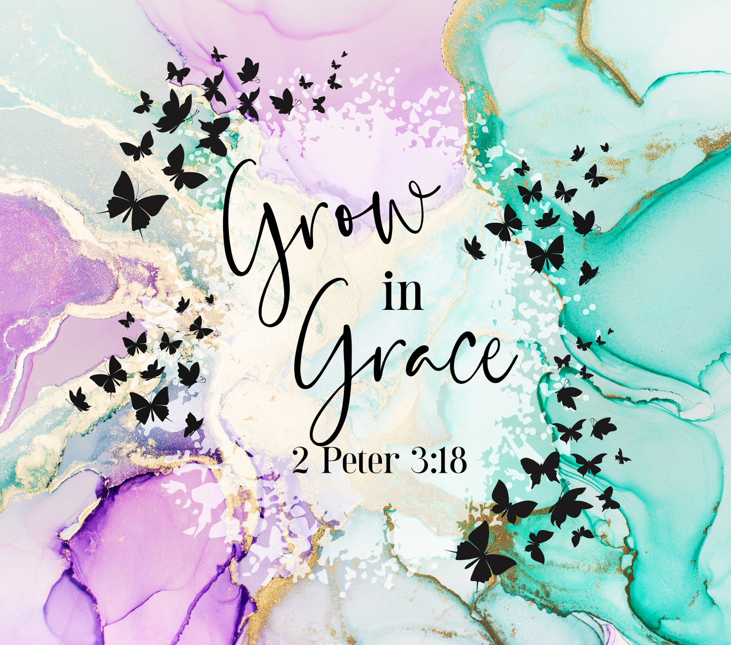 Grow In Grace Marble Pastel - 20 Oz Sublimation Transfer