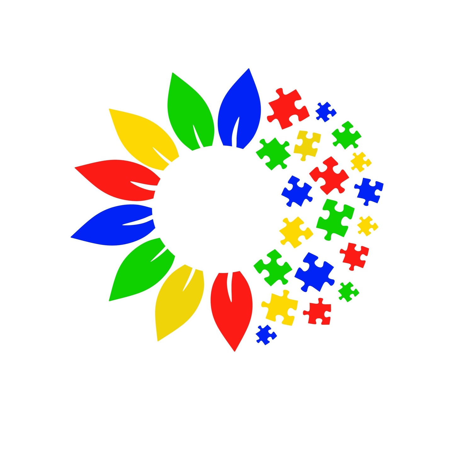 Autism Flower Decal for 24 Oz cold cup UV DTF Wrap