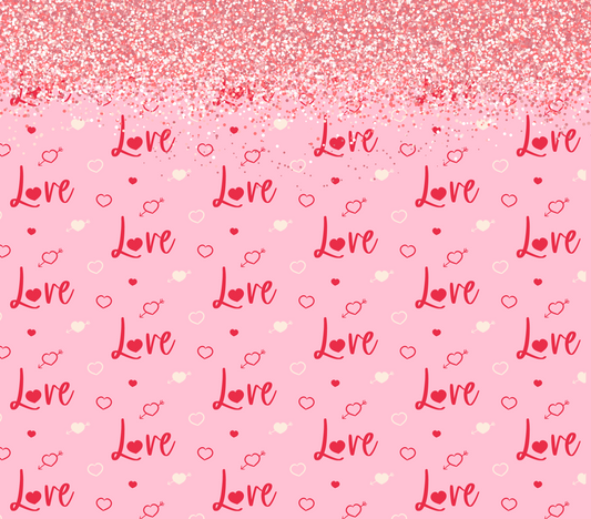 Valentines Pink love - 20 Oz Sublimation Transfer
