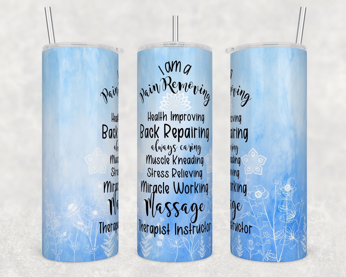 Blue Massage - Sublimation 20 oz tumbler