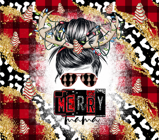 Christmas Merry Mama - 20 Oz Sublimation Transfer