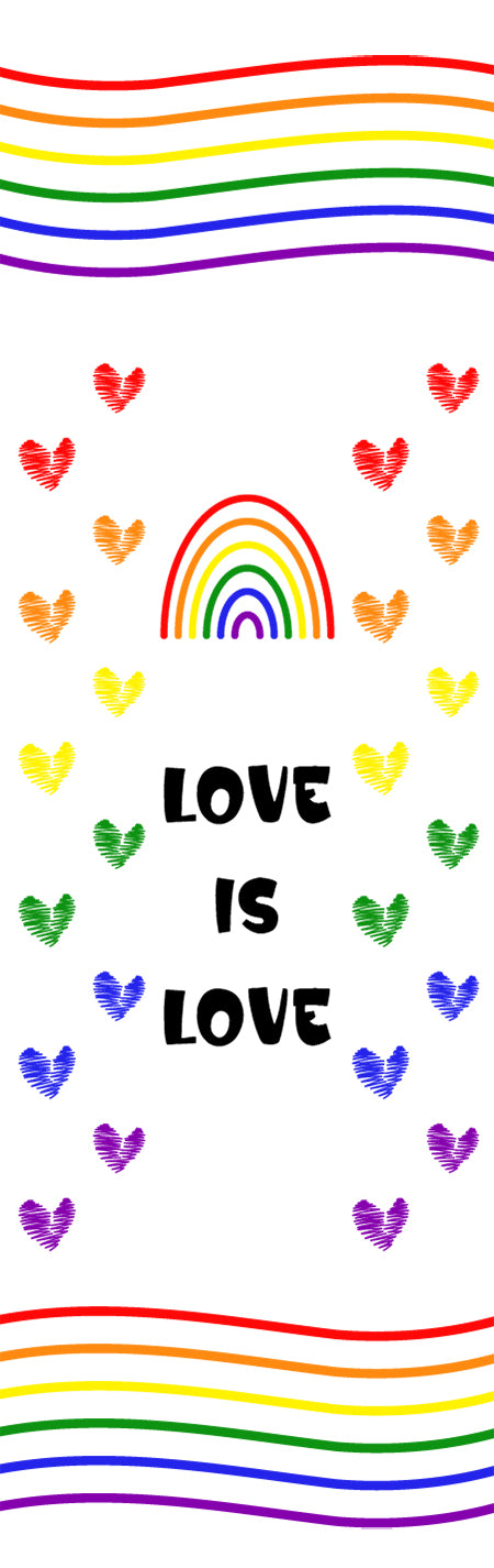 Rainbow Love is Love Wrap - Permanent Vinyl Pen Wrap