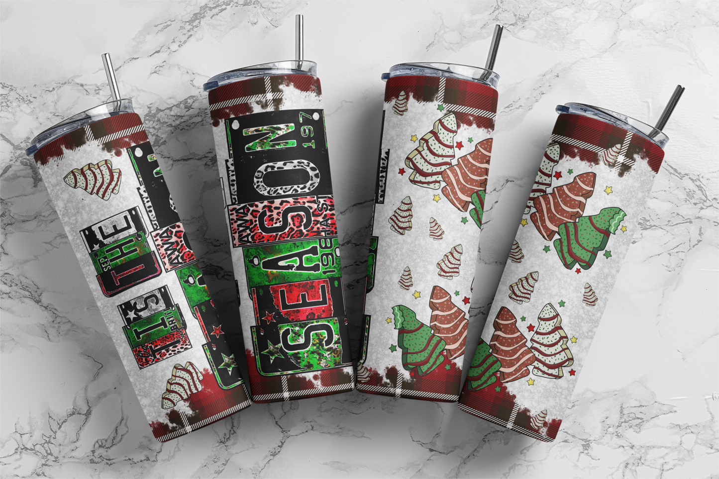 Christmas Tis The Season - Sublimation 20 oz tumbler