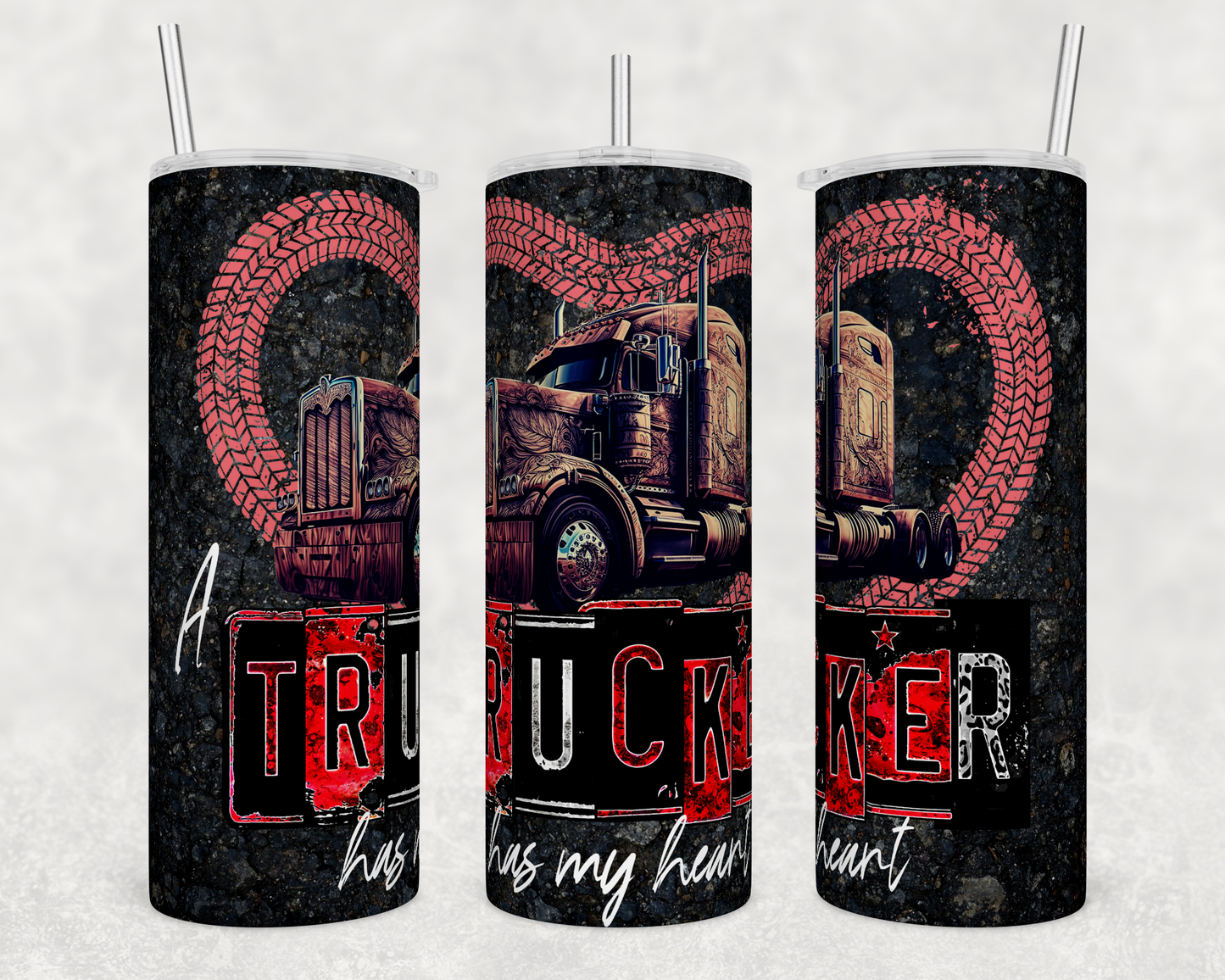 Valentines Tow Truck Drive Driver - 20 oz Sublimation Tumbler