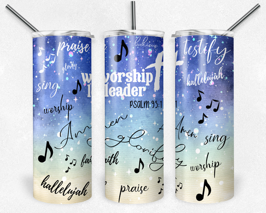 Worship Leader - Finished Sublimation 20 oz tumbler